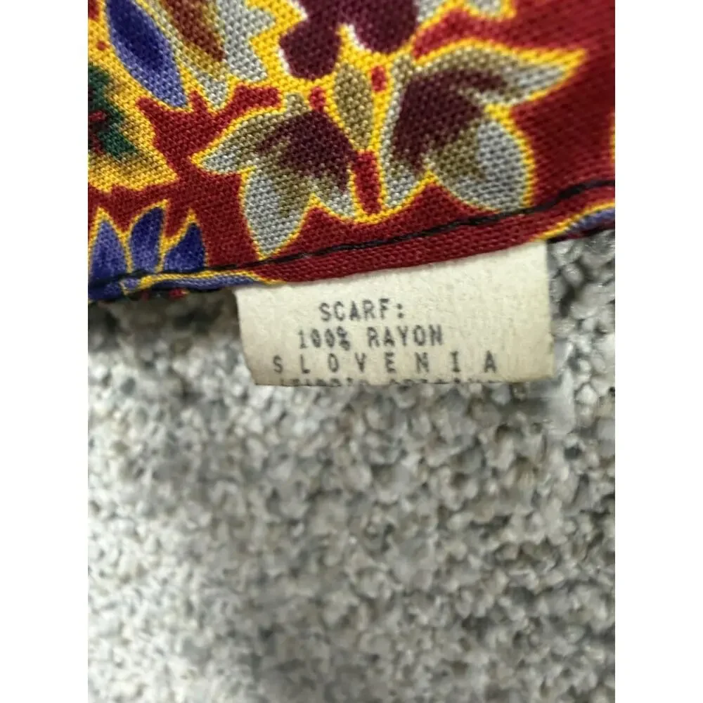 Vtg 70s Donnybrook Scarf 9.5x58 Boho Luxe Old Money Classic Country Club Artsy